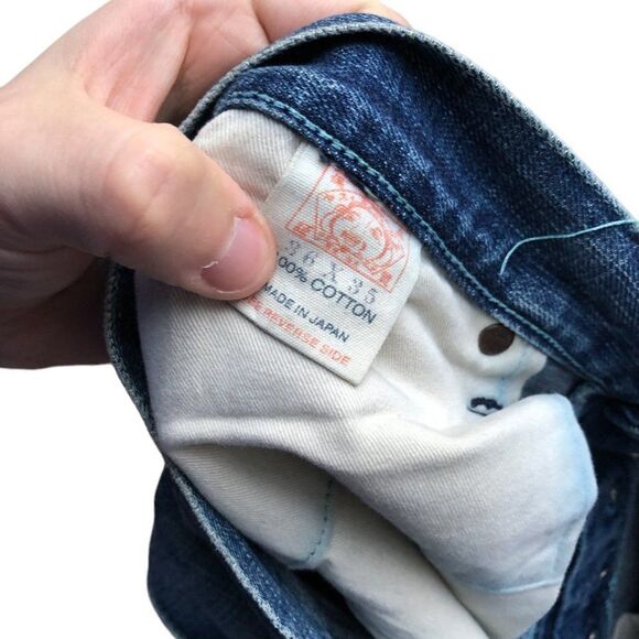RARE Harris Tweed X Evisu Embroidered Jeans Size 36 - Picture 7 of 16